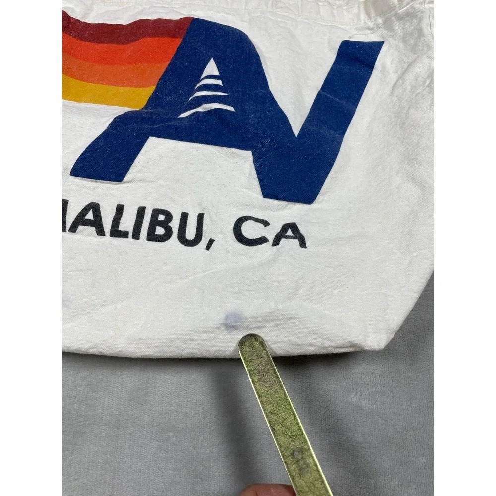 Aviator Nation Tote Bag Unisex Natural Malibu CA Canvas Retro Beach Shopper